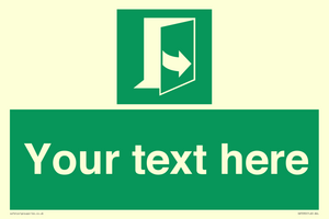 Custom sign safe condition door opens pulling left hand side